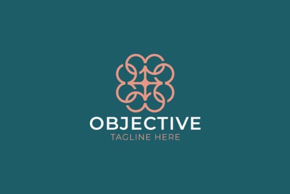 Abstract Geometric Loop Logo Objective