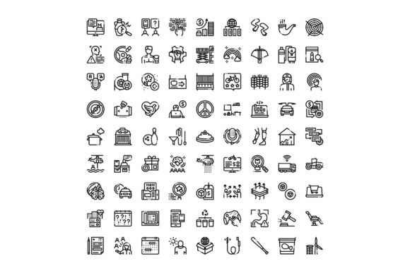Assorted Line Icons for Business and Dai: A Practical Resource for Modern Visual Communication