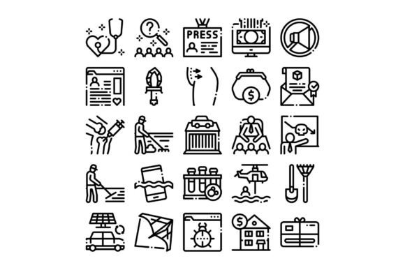 Business & Medical Outline Icons