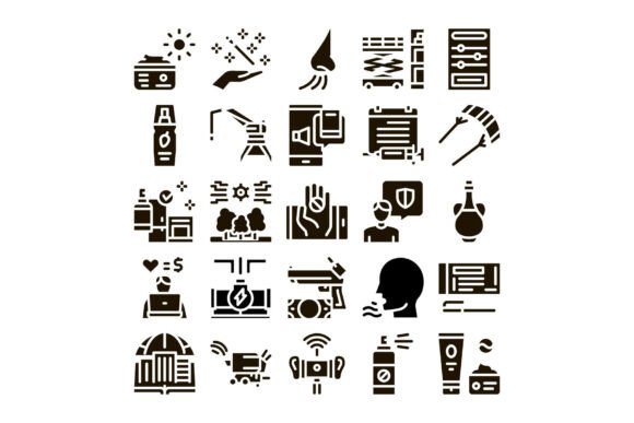 Business, Medicine, Science Glyph Icons