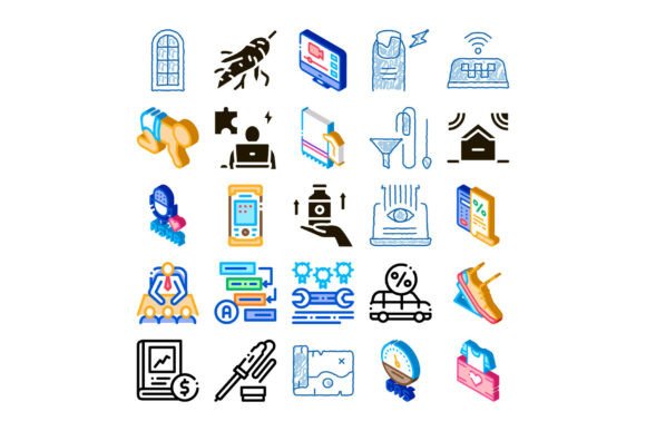 Business, Tech & Lifestyle Isometric Icons