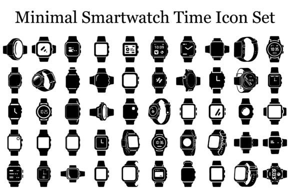 The Minimal Smartwatch Time Icon Set: Clarity, Consistency, and Design Efficiency in Wearable Interfaces
