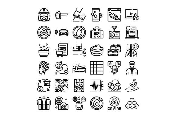 Universal Outline Icons Set Illustrating: A Practical Guide for Designers and Communicators